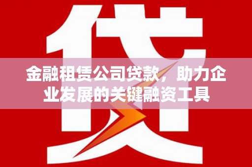 桃城金融租赁公司贷款，助力企业发展的关键融资工具