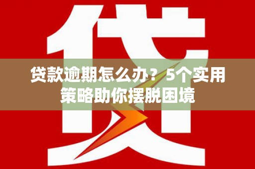 锡林郭勒贷款逾期怎么办？5个实用策略助你摆脱困境