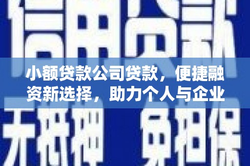 南乐小额贷款公司贷款，便捷融资新选择，助力个人与企业成长