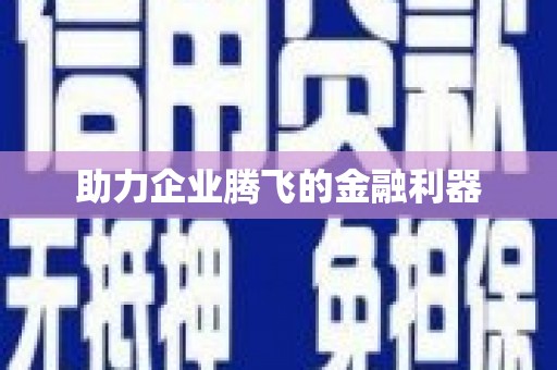 广水助力企业腾飞的金融利器