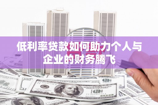 卑南低利率贷款如何助力个人与企业的财务腾飞