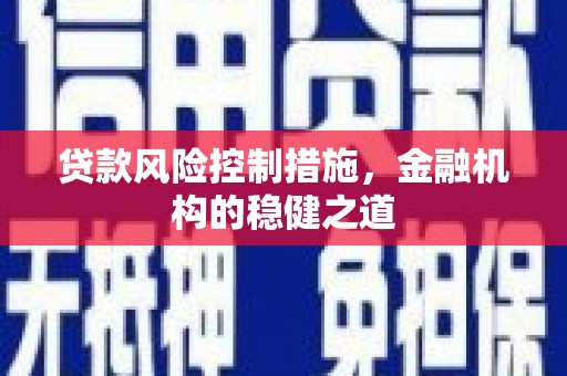 肇东贷款风险控制措施，金融机构的稳健之道