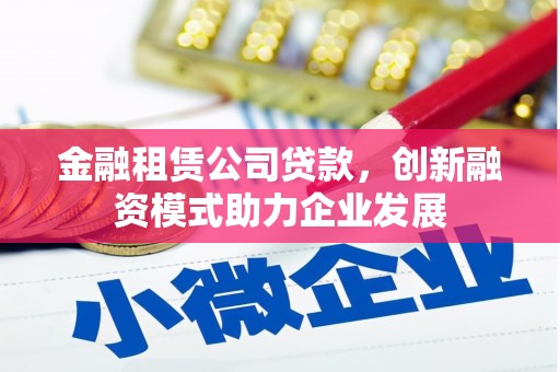 岑巩金融租赁公司贷款，创新融资模式助力企业发展